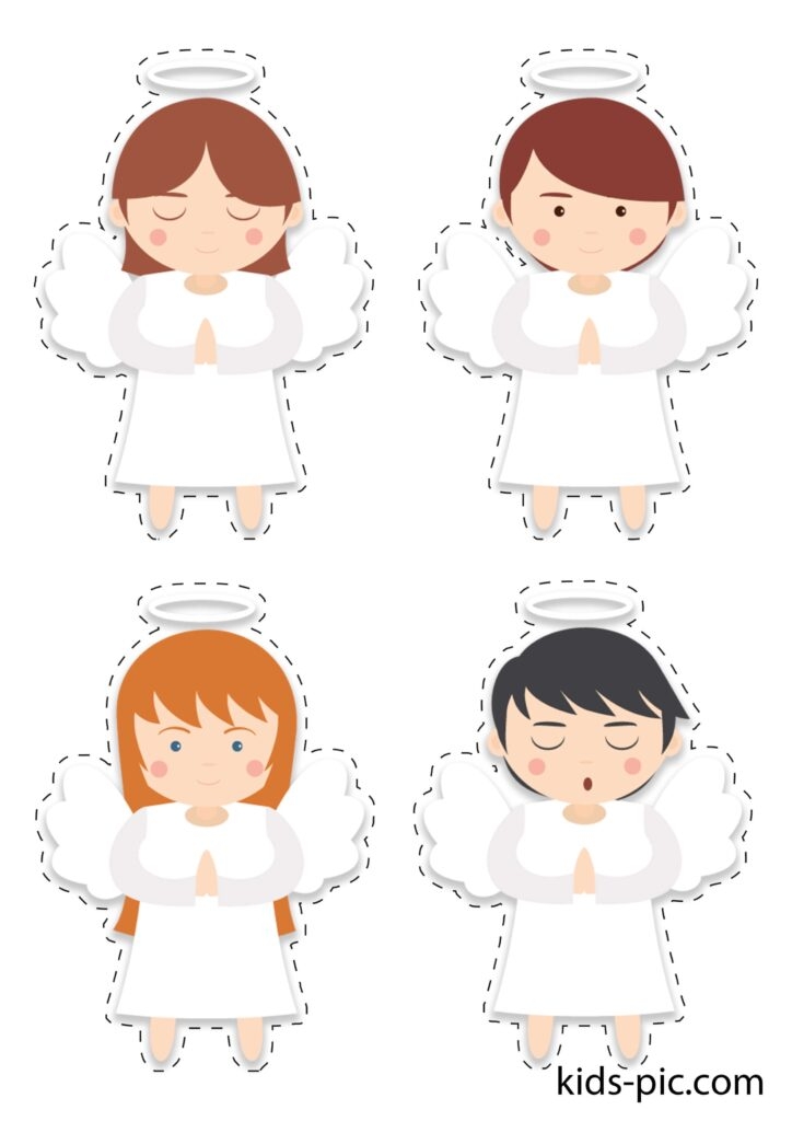 cut out angel template printable free