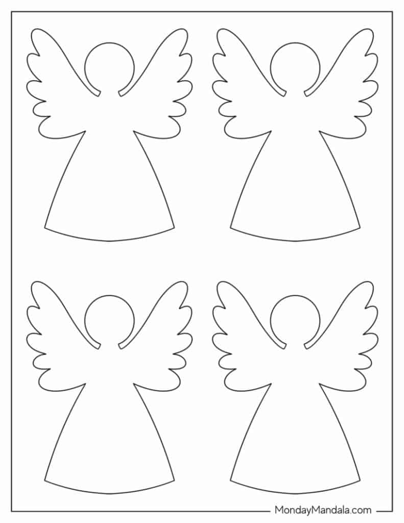 Cut Out Angel Template Printable Free Printable Templates