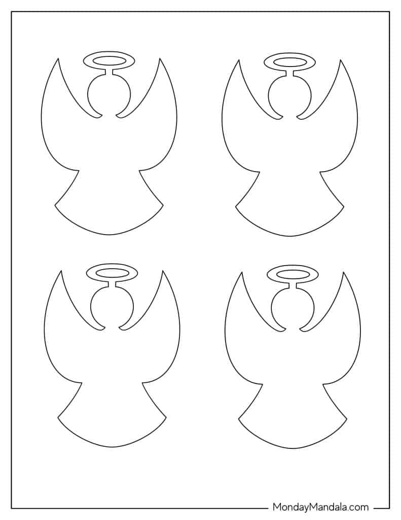 Cut Out Angel Template Printable Free Printable Templates