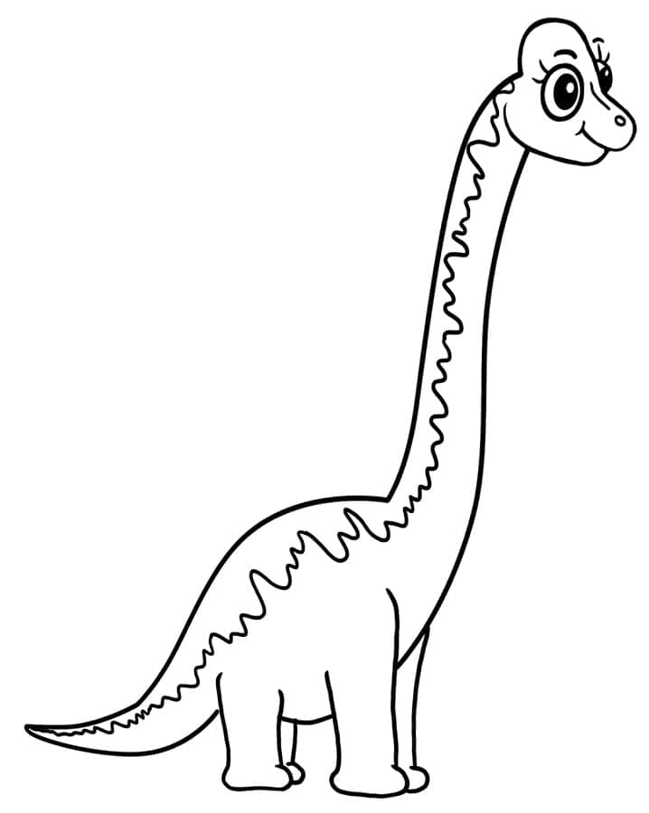 Cute Brachiosaurus Coloring Page Free Printable Coloring Pages For Kids