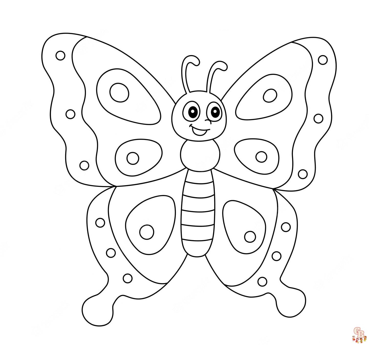 Cute Butterfly Coloring Pages Printable And Free Coloring