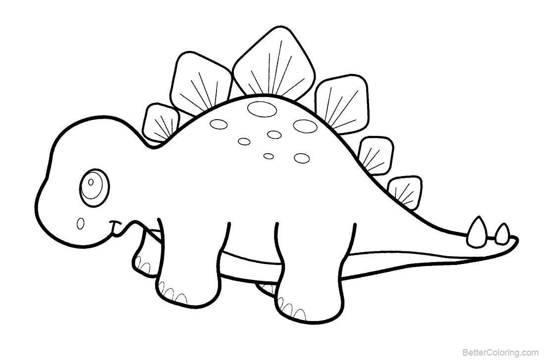 Cute Dinosaurs Coloring Pages Free Printable Coloring Pages