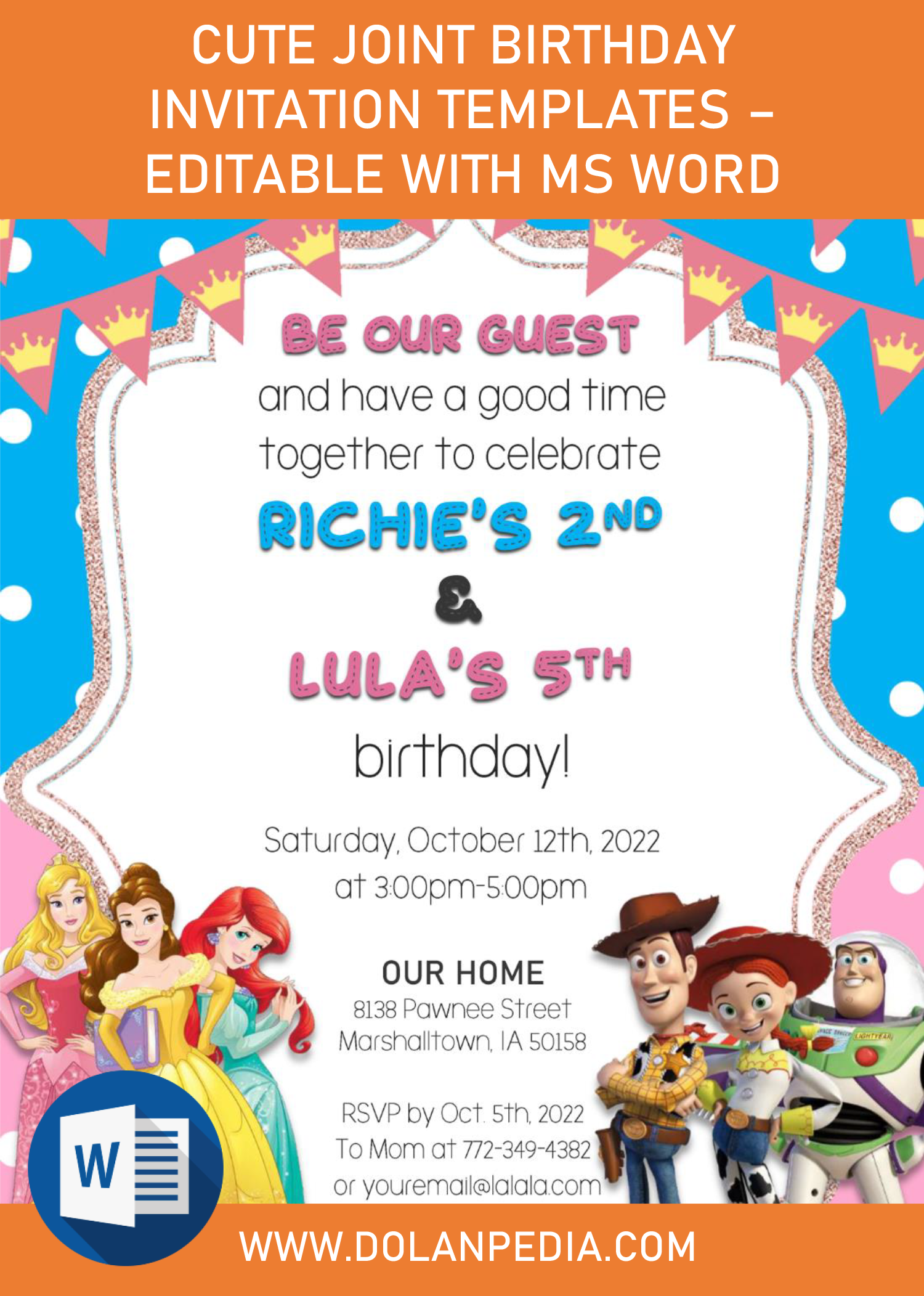 joint birthday invitation templates free