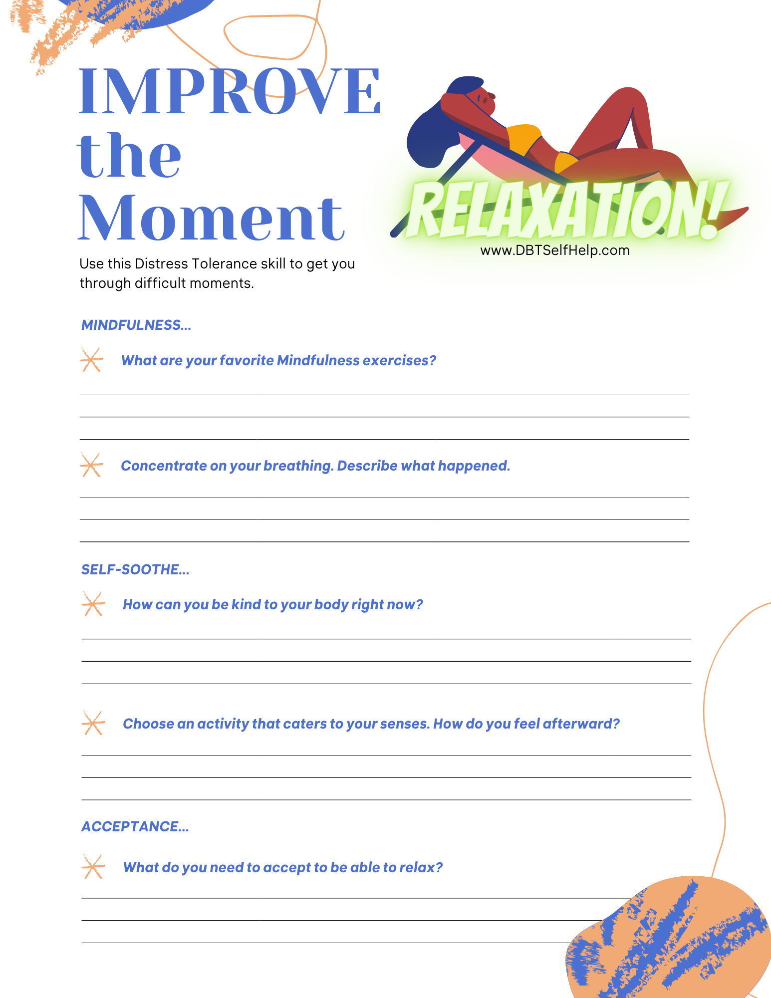 DBT Self Help Worksheets DBT Worksheets