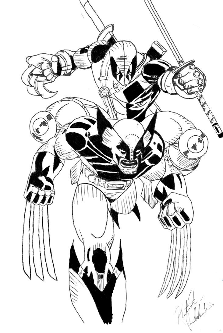 Deathstroke Vs Deadpool Coloring Pages Coloring Home