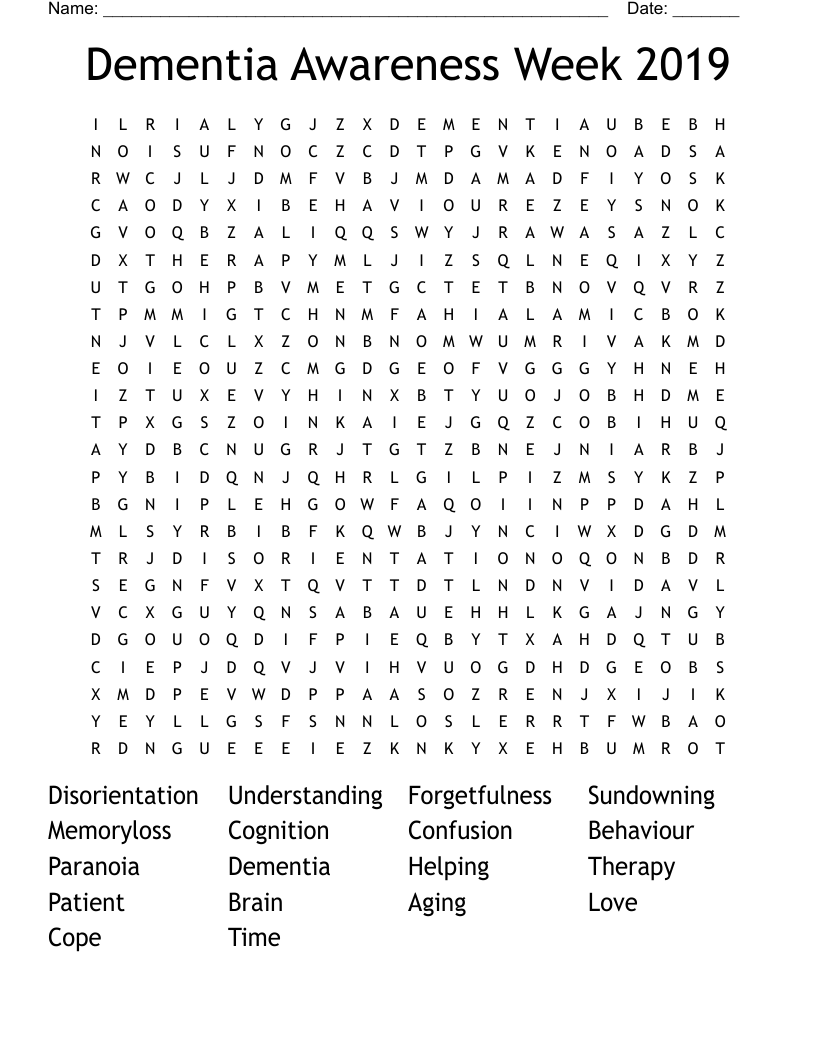 Dementia Patient Printable Word Games For Seniors With Dementia