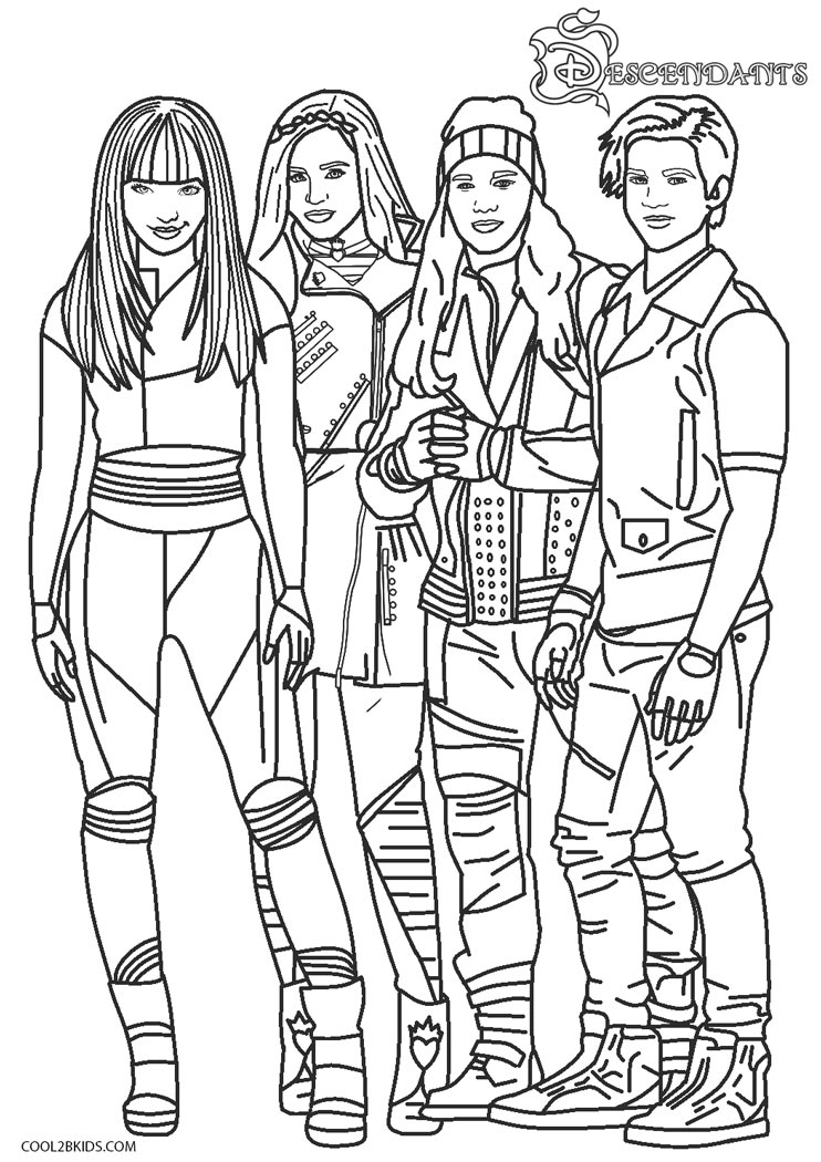 Descendants Coloring Pages Printable Descendants Coloring Pages My 