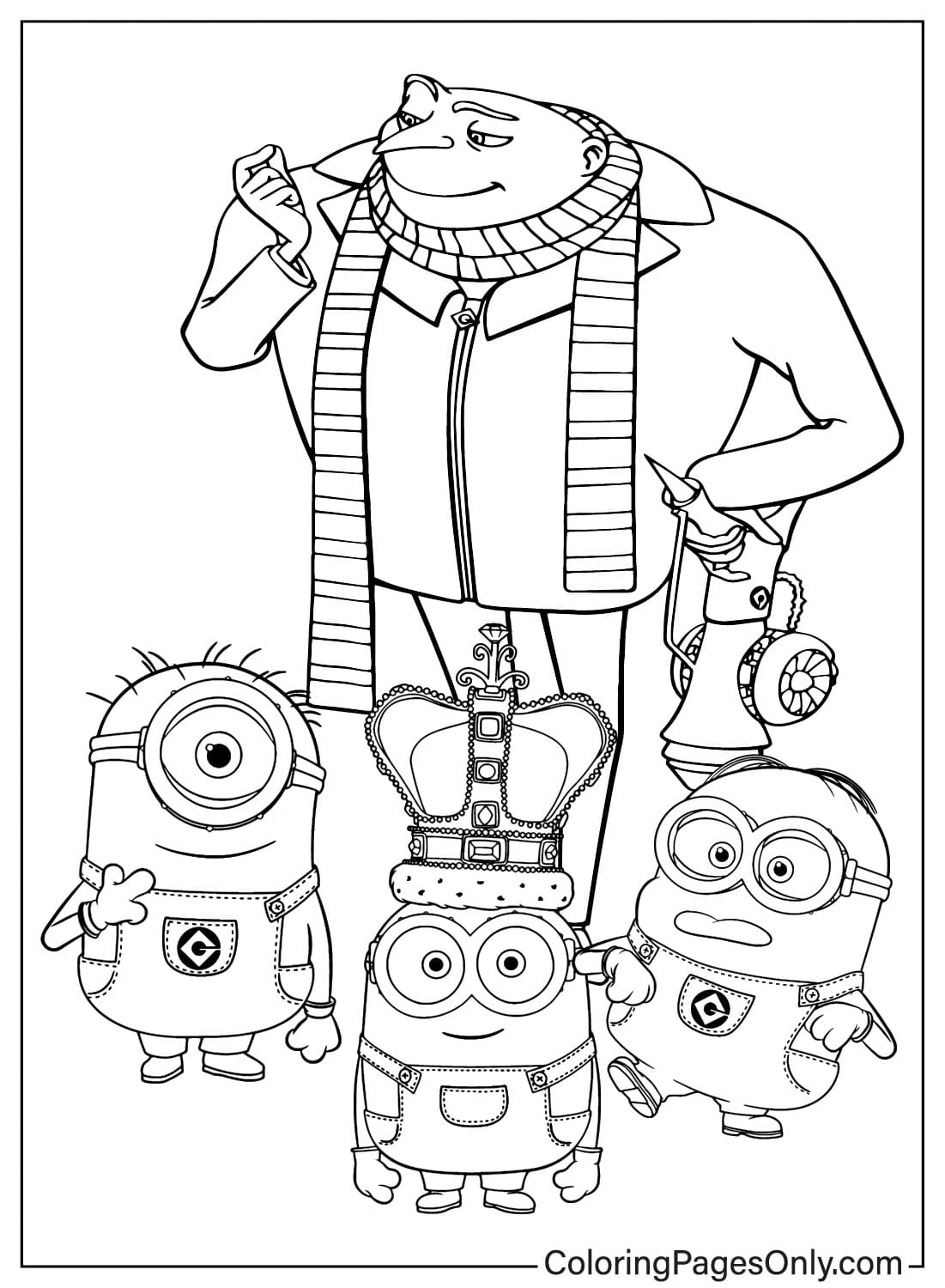 Despicable Me Coloring Page Free Printable Coloring Pages