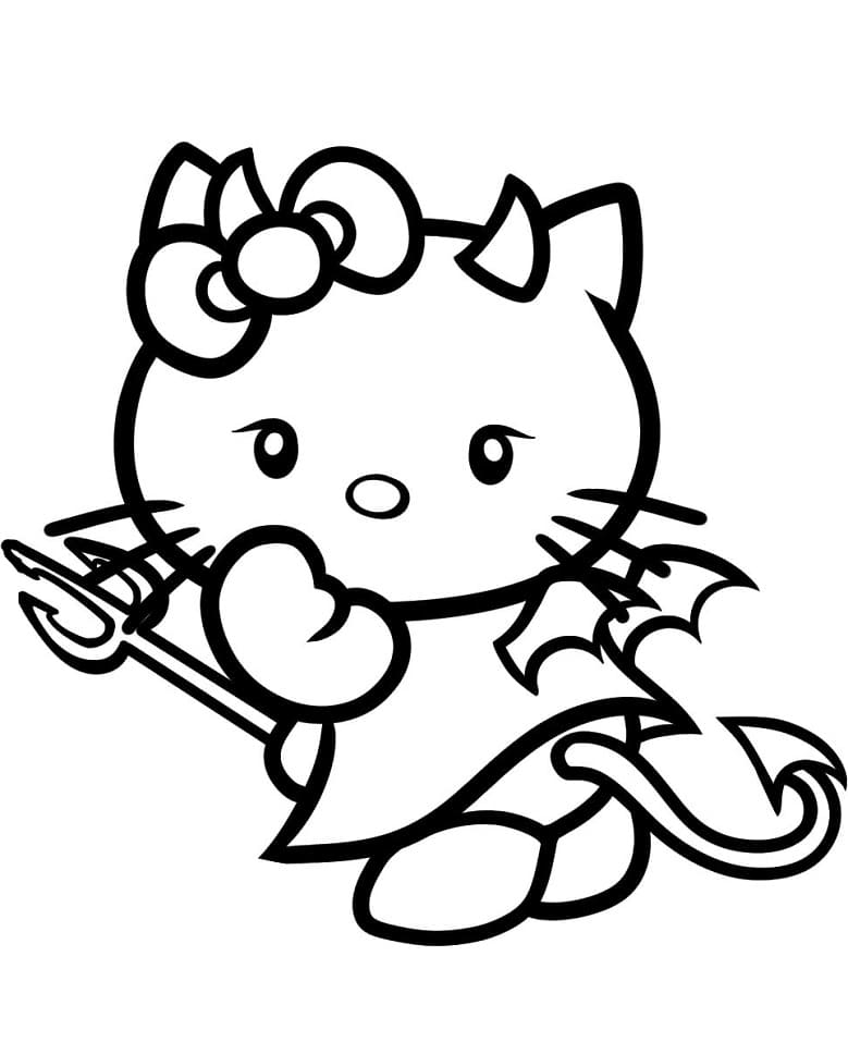 free hello kitty coloring page
