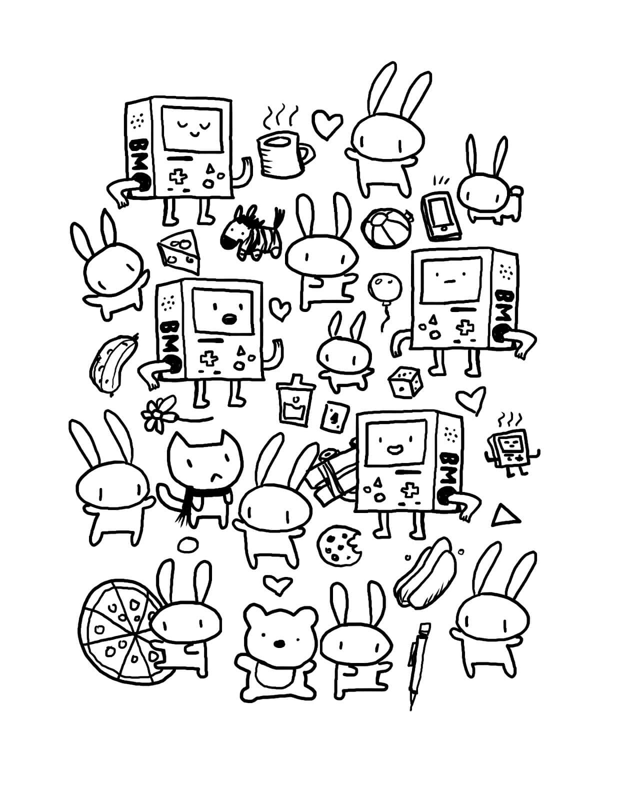 Dibujos Animados De Kawaii Para Colorear Imprimir E Dibujar 