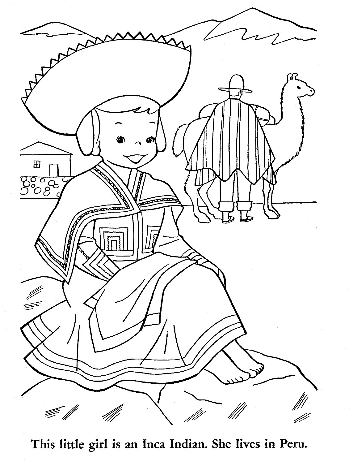 Coloring Pages Dibujos De Peru Kawaii Para Colorear