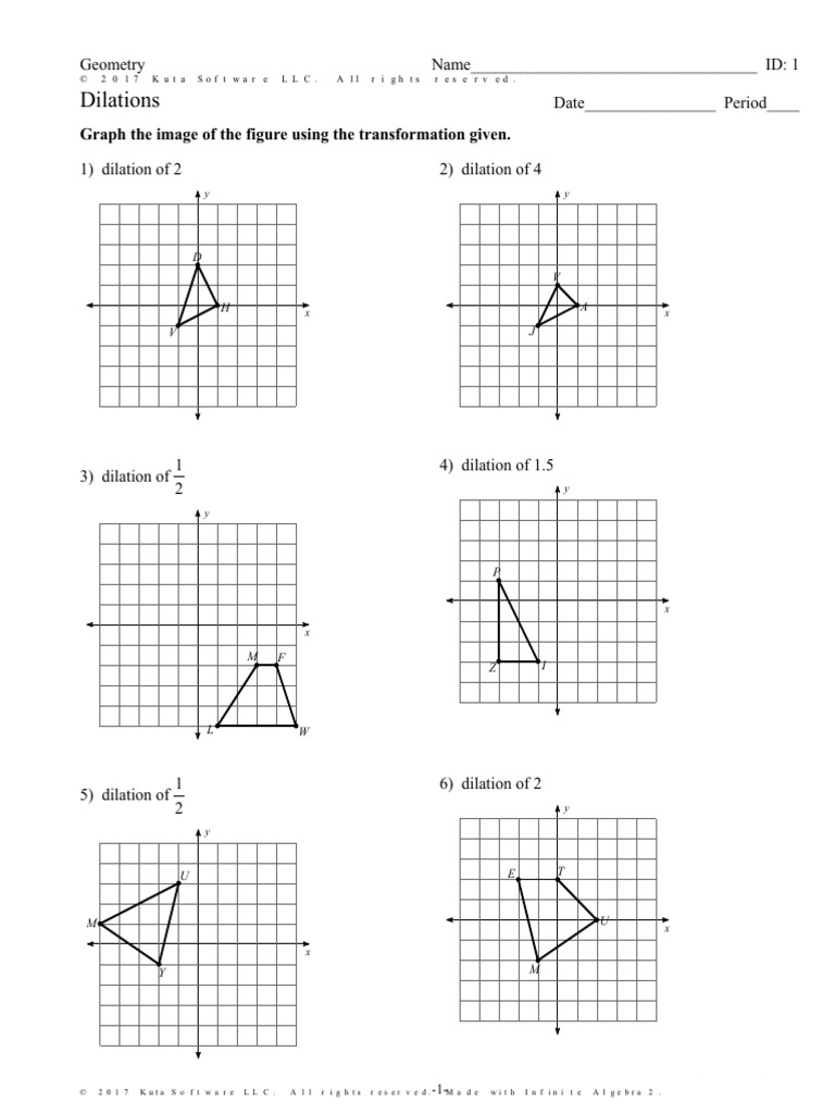 Dilation Worksheet PDF Worksheets Library