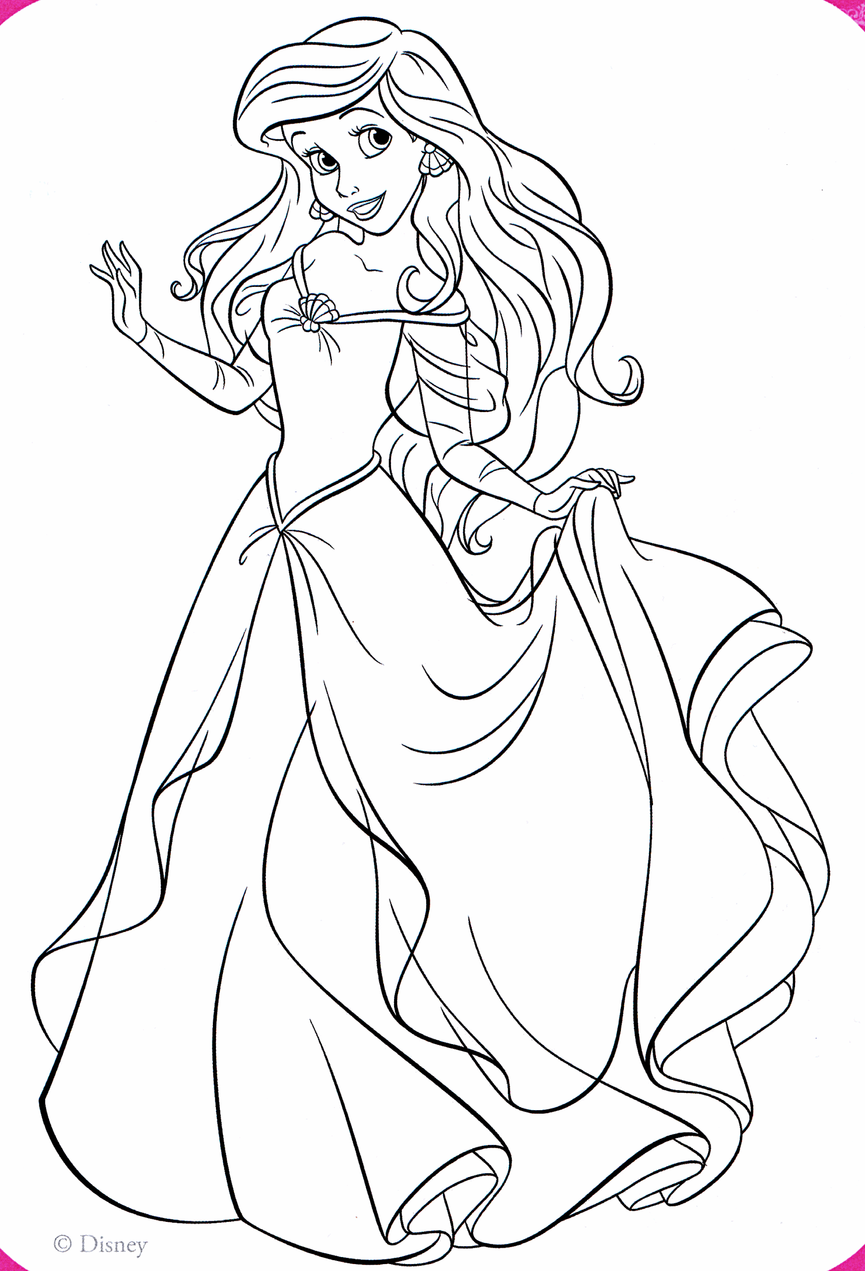 free disney princesses coloring pages