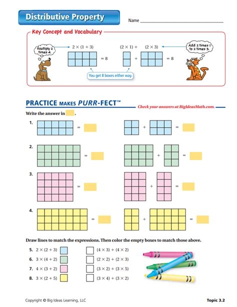 Distributive Property Of Multiplication 3Rd Grade Worksheet 
