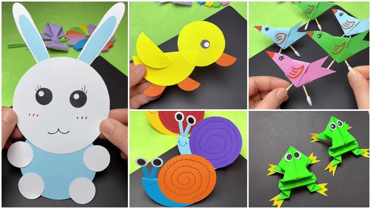 DIY Fun Paper Craft Ideas Kids Can Make Super Easy Cute Paper Crafts 