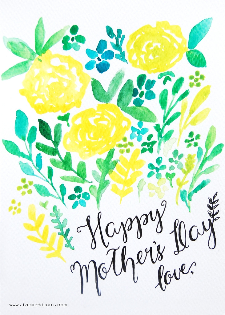 DIY Mother s Day Watercolor Printable Card Iamartisan