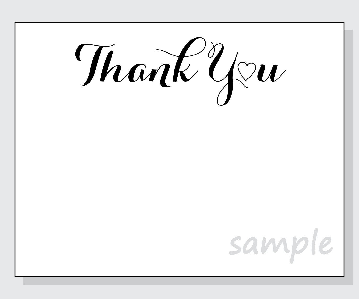 DIY THANK YOU Flat Cards Printable For A Bridal Shower Etsy