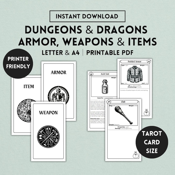 5e magic item cards printable