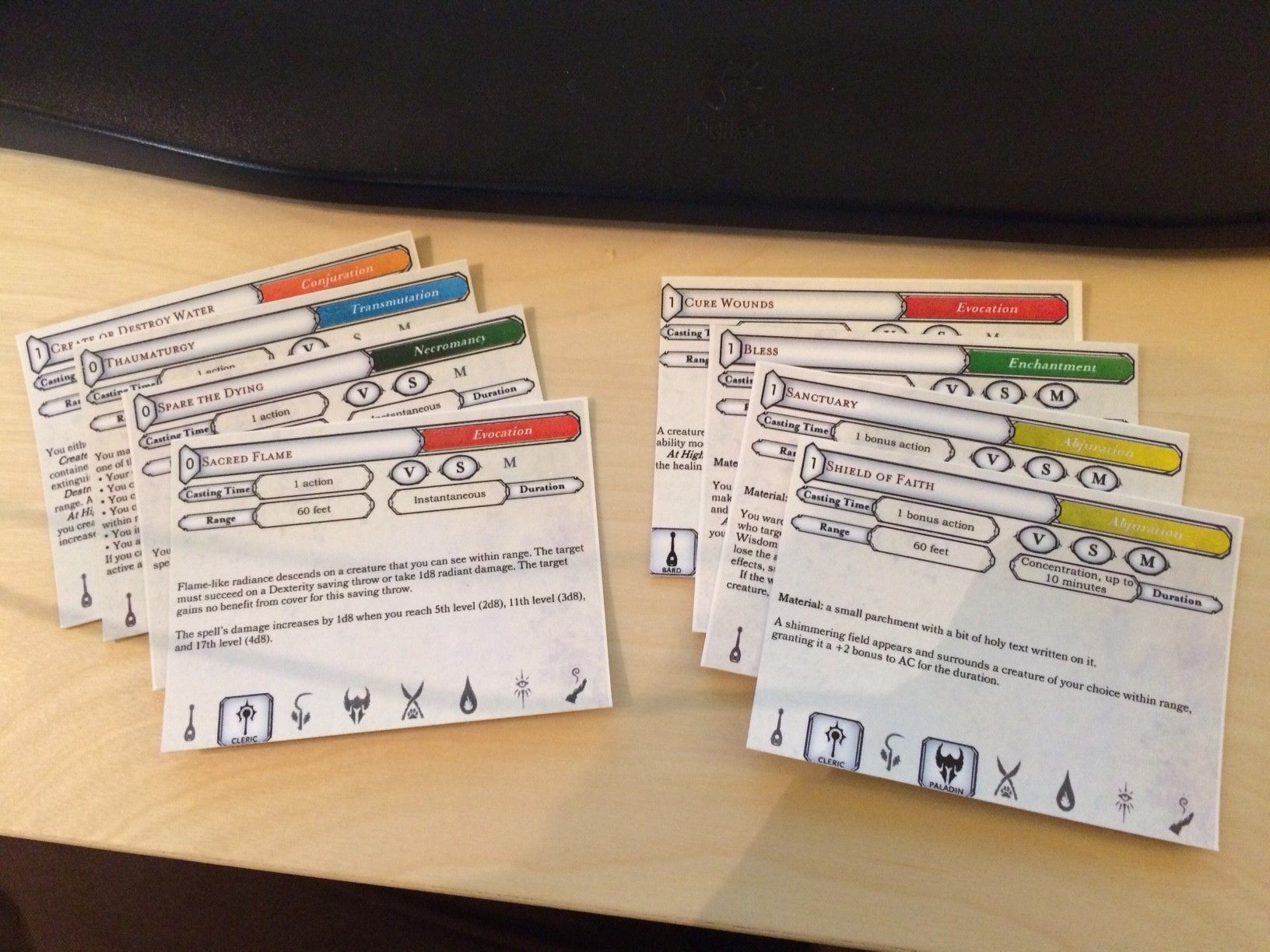 Dnd Spell Card Printable Printable Sight Words List