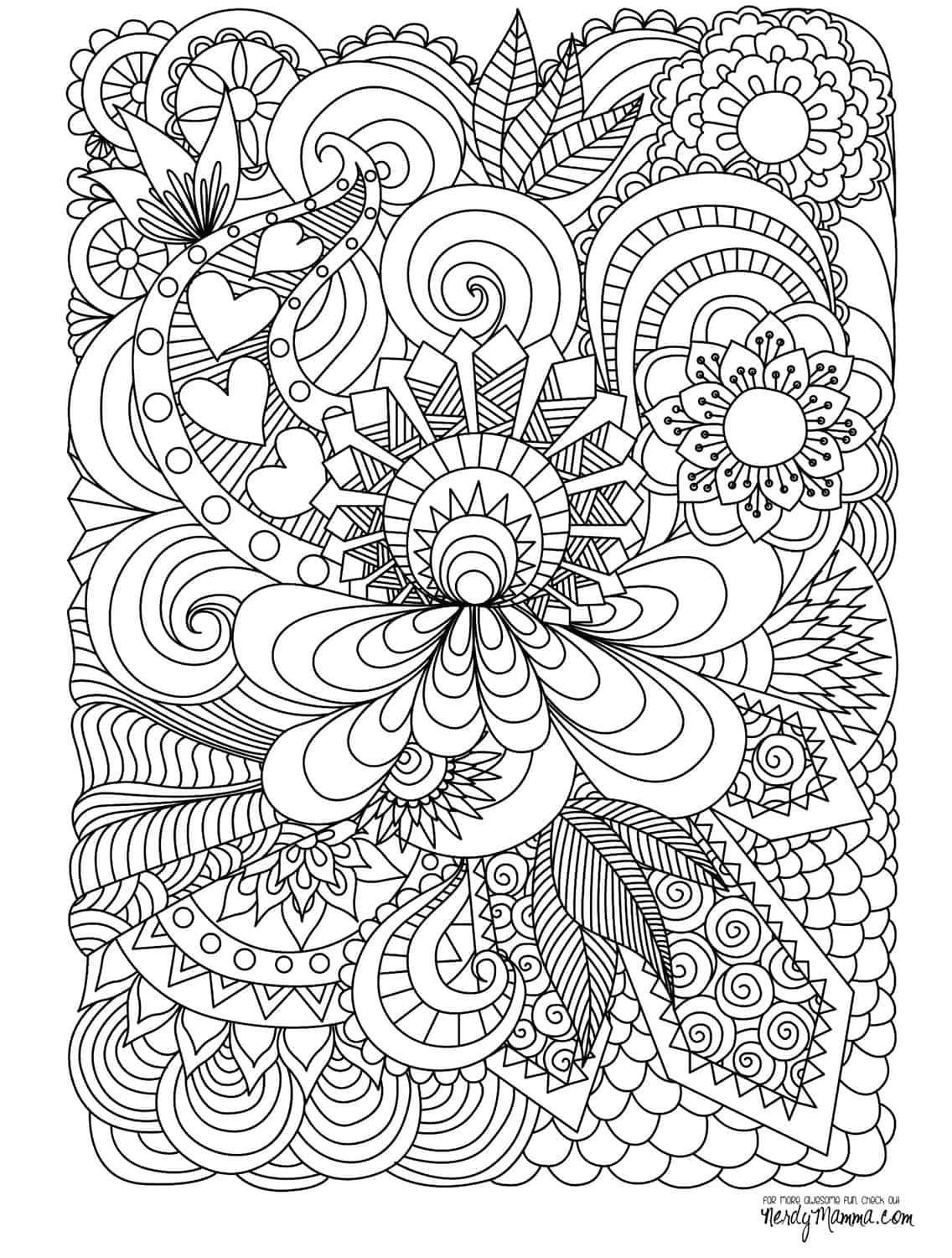 Dog Coloring Page Printable Adult Coloring Pages Adult Coloring Book 