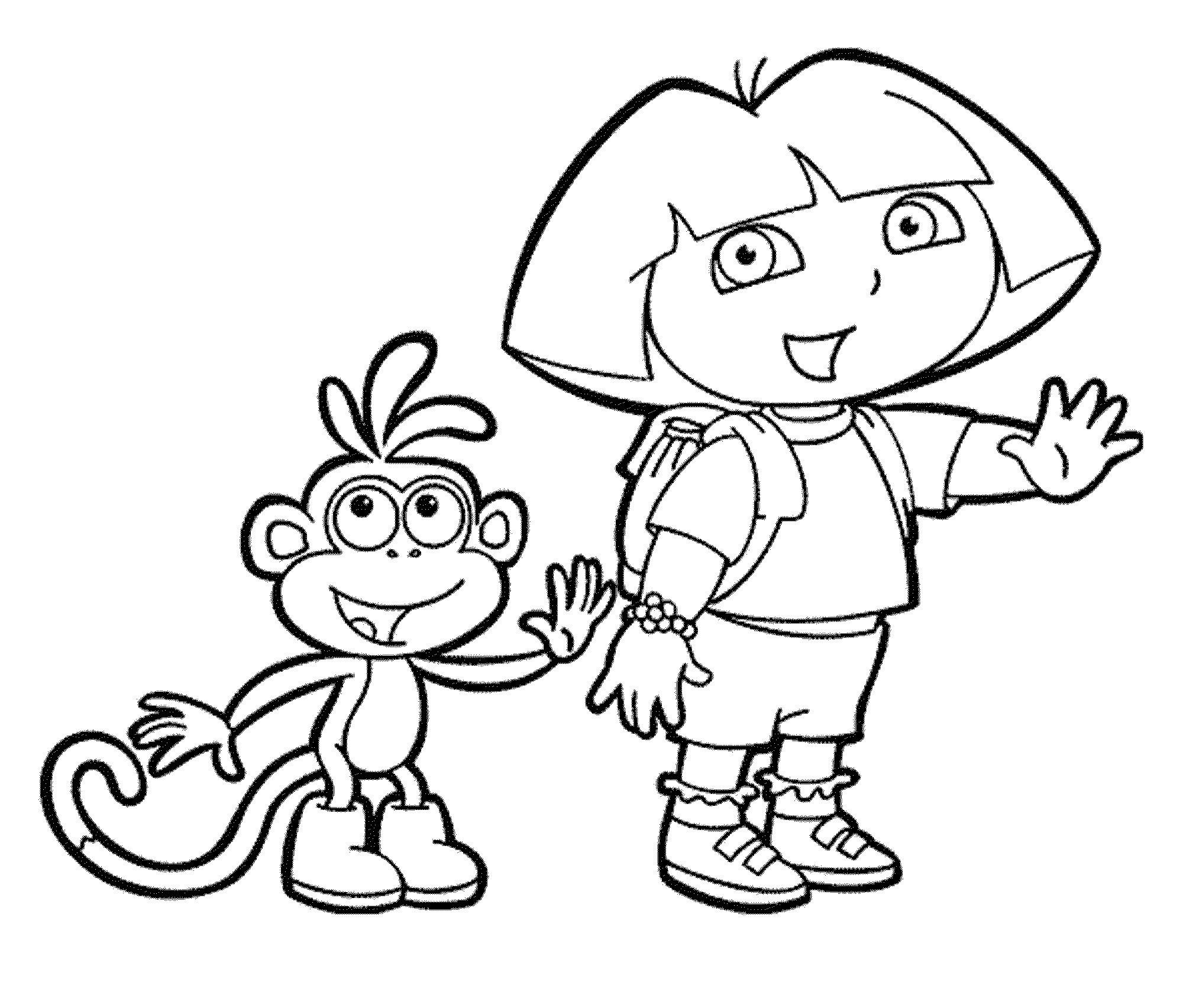 free printable dora coloring pages