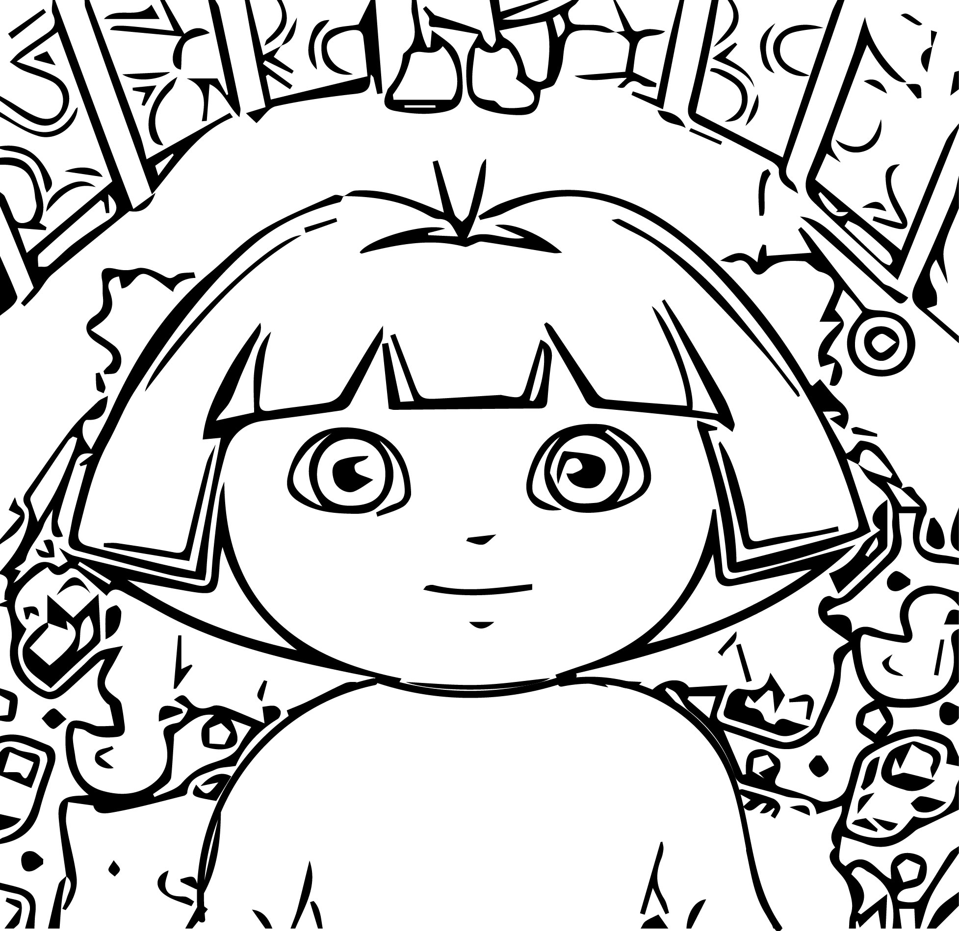 Dora Diaper Change Coloring Page Wecoloringpage