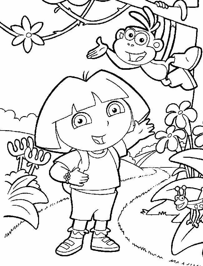 free printable coloring pages of dora the explorer
