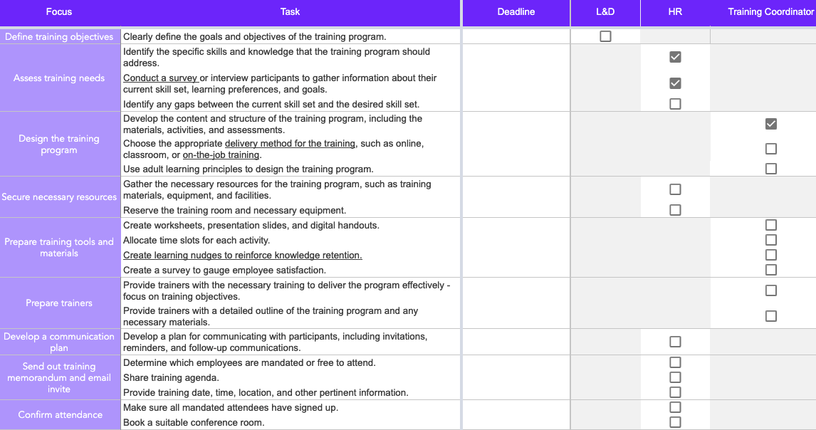 invite to training session template