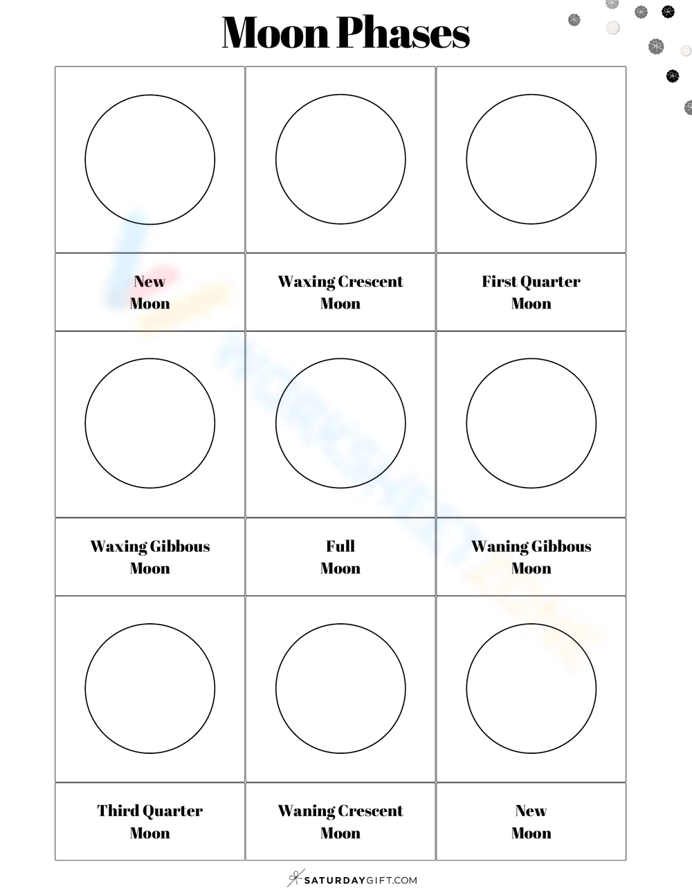 Drawing Moon Phases Worksheet Worksheets Library