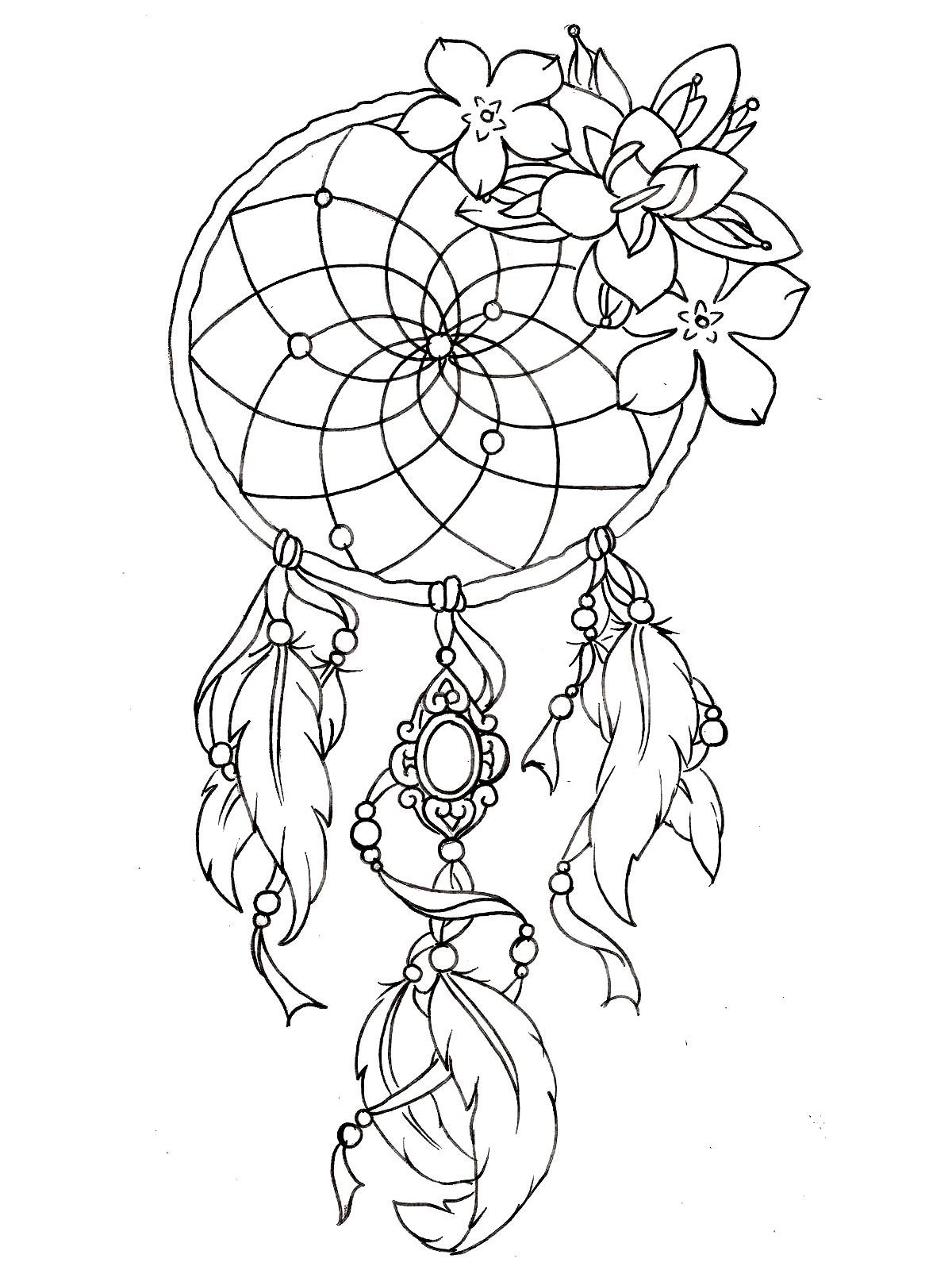 Dreamcatcher Tattoo Designs Tattoo Coloring Pages