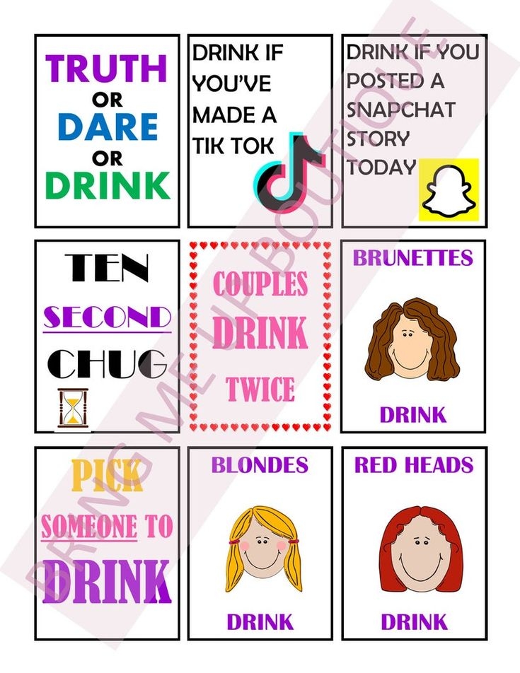Drinking Game Cards Printable Printable Word Searches