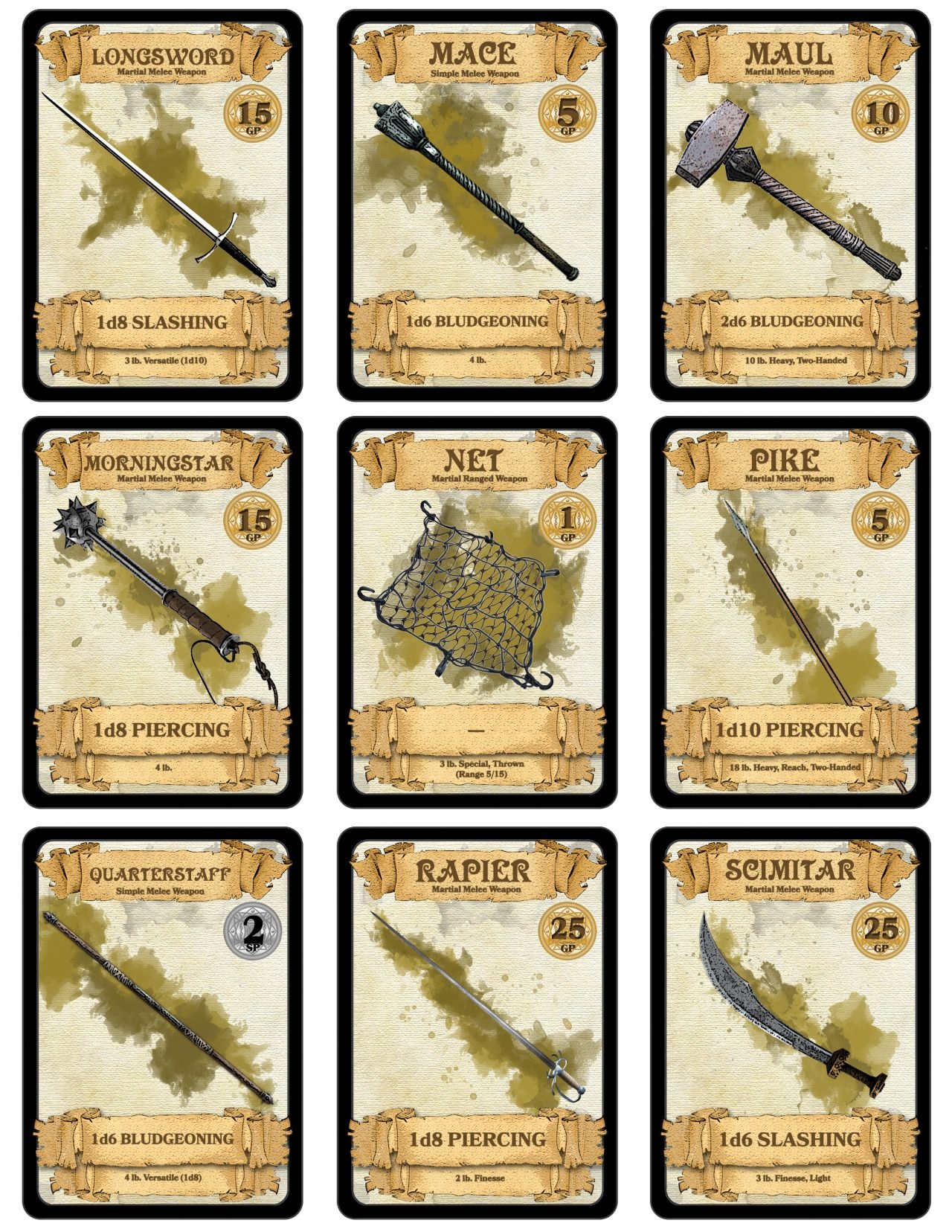 Dungeons And Dragons Printable Cards