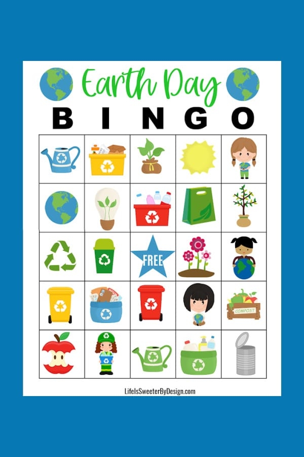 Earth Day Bingo Free Printable