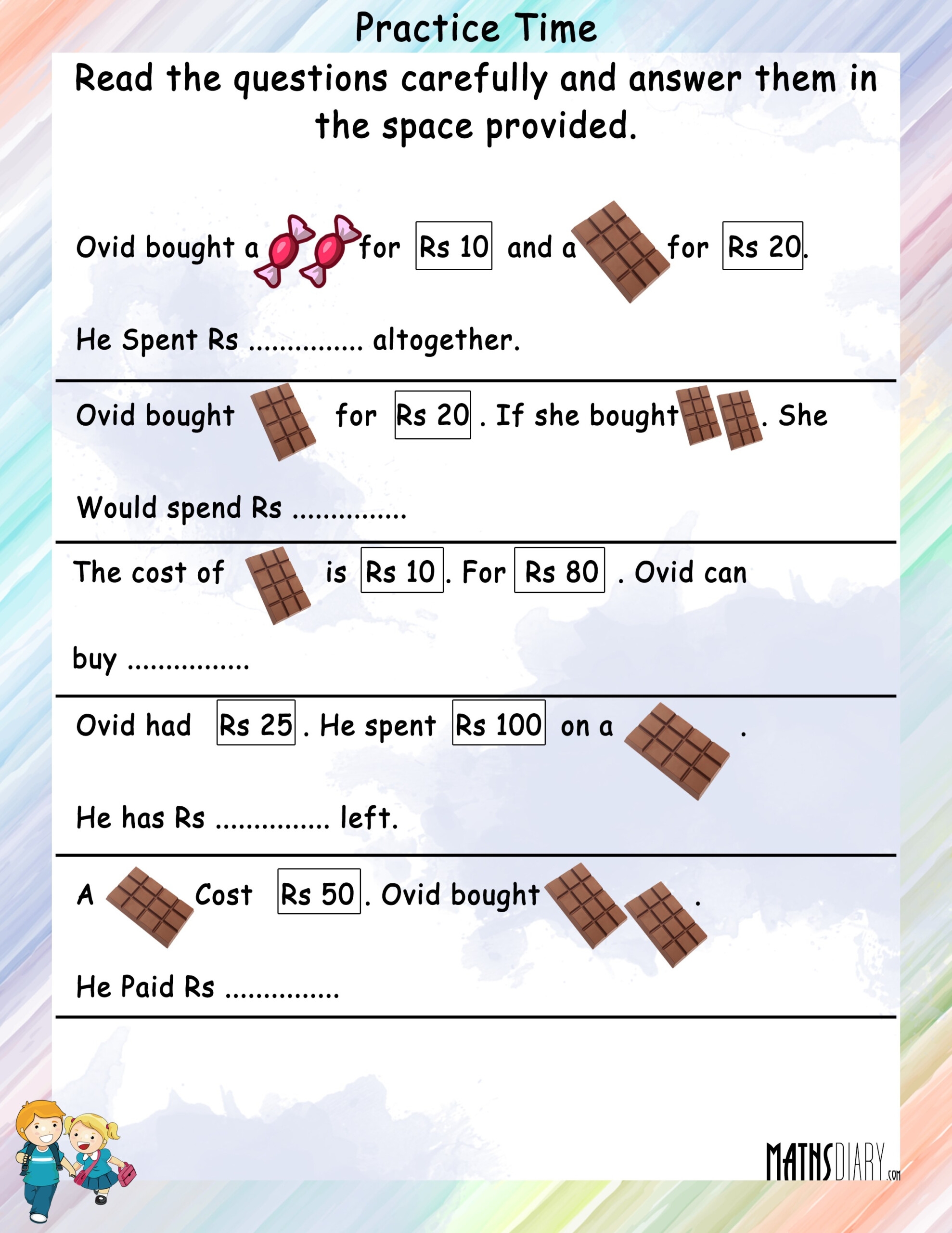 Easy Money Skills Worksheets SkillsWorksheets