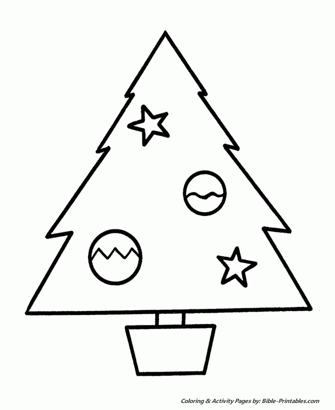 Easy Pre K Christmas Coloring Pages Christmas Tree
