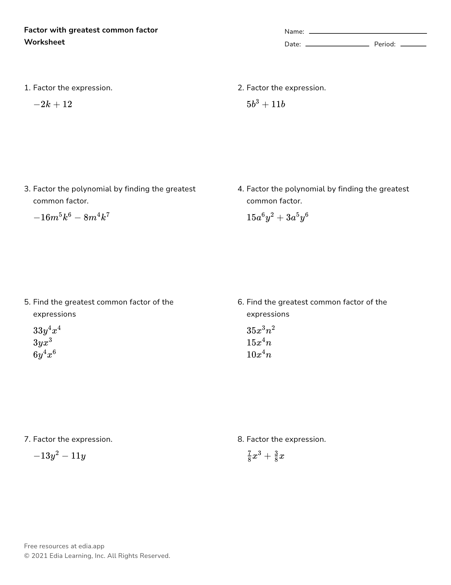Edia Free Math Homework In Minutes Worksheets Library