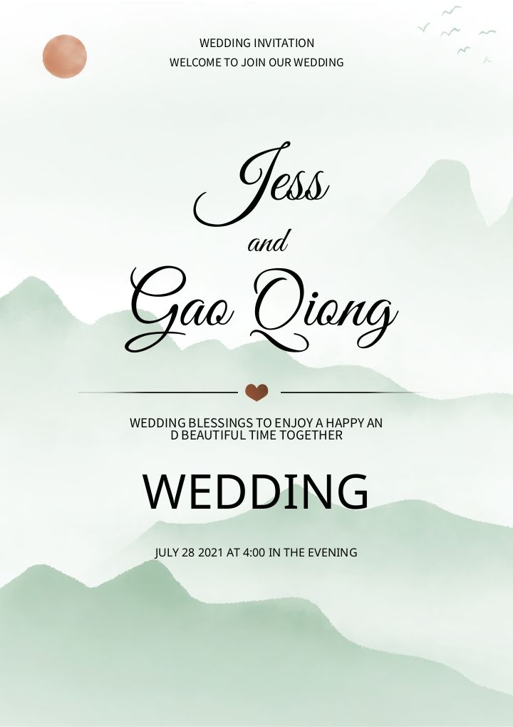 landscape wedding invitation templates