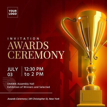 Editable Awards Ceremony Invitation Templates