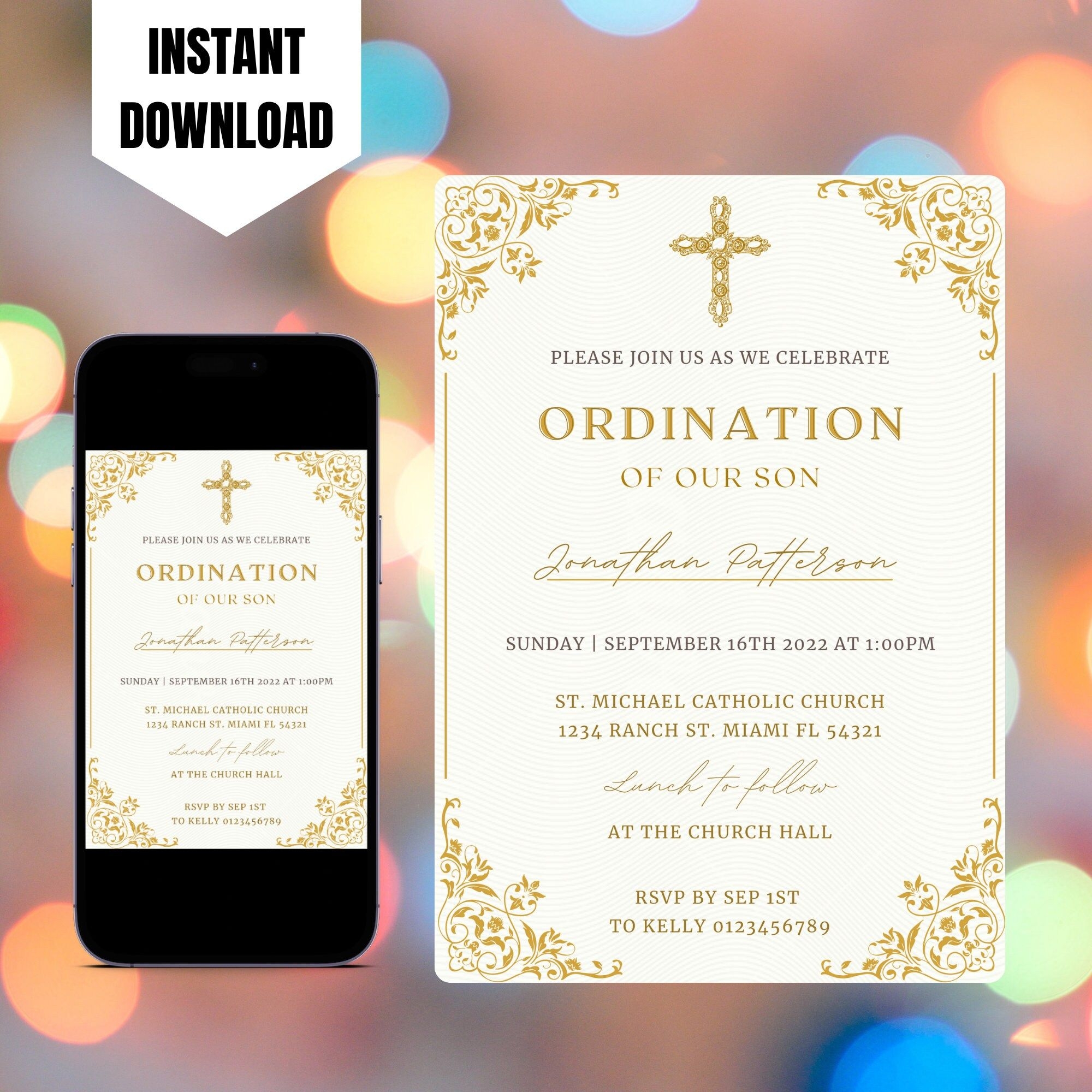 ordination invitation template