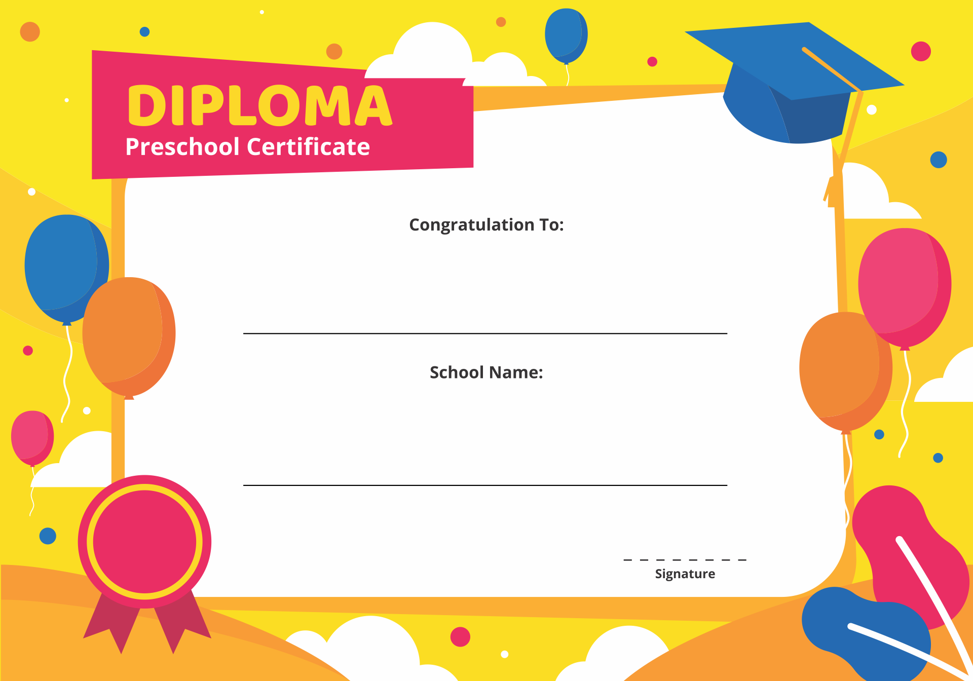 Editable Free Printable Kindergarten Certificate Templates Printables 
