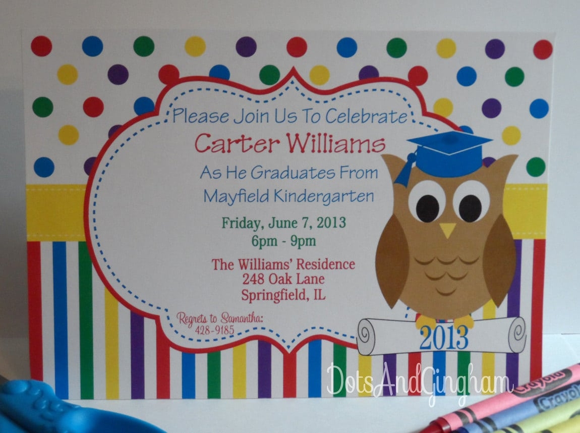 Editable Kindergarten Graduation Invitation Templates Free Free 