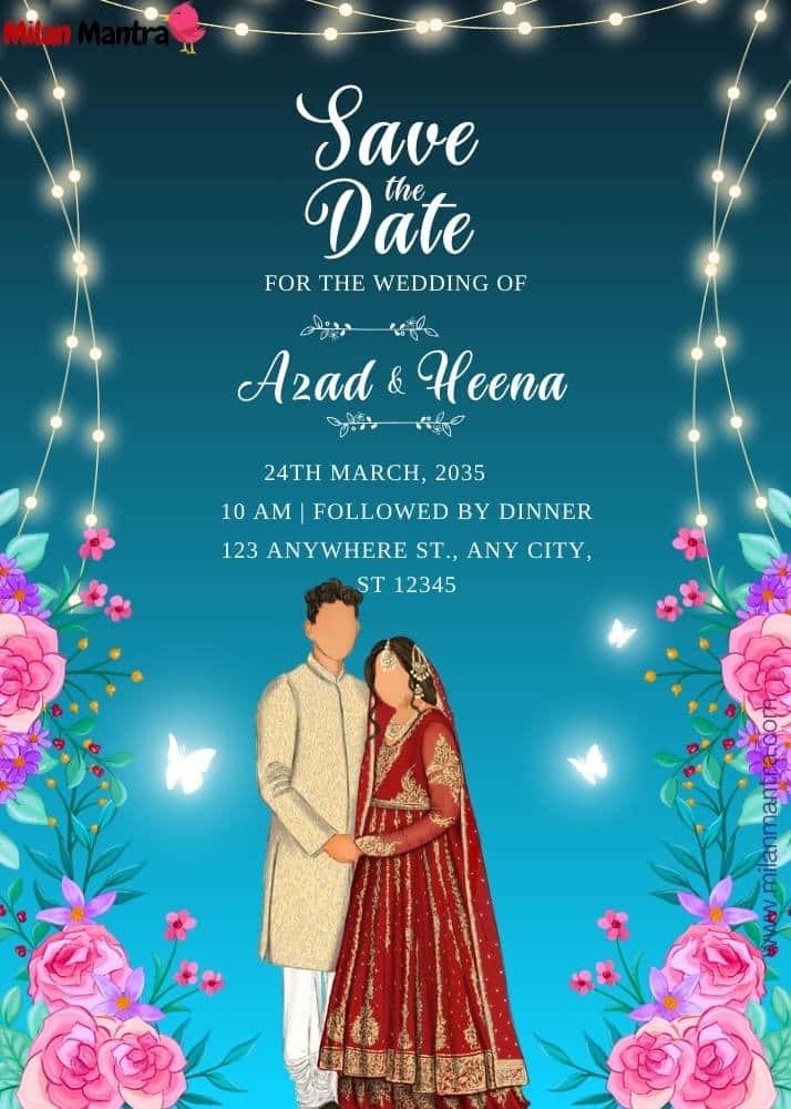 muslim wedding invitation free templates
