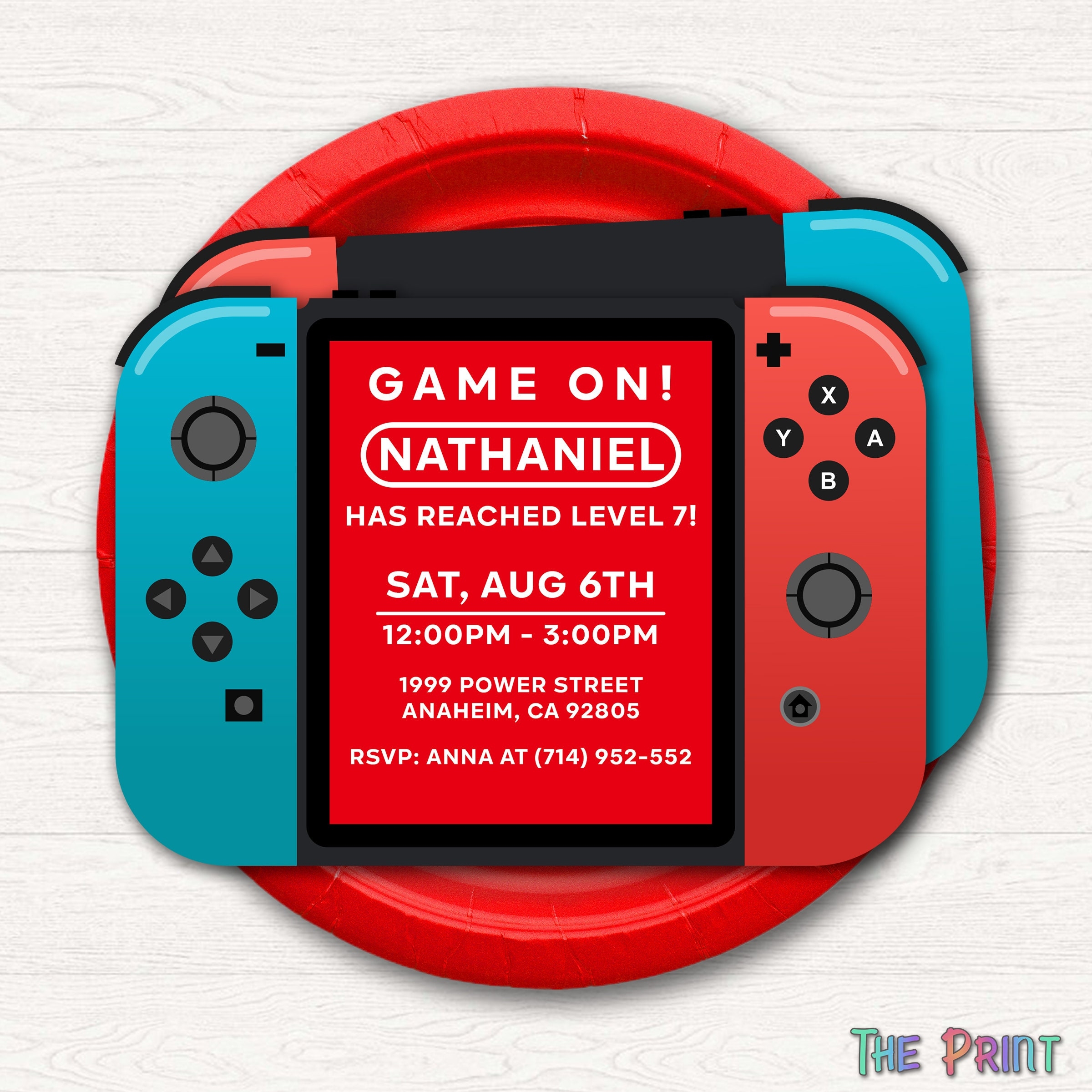 Editable Nintendo Switch Party Invitation Instant Download 57 OFF