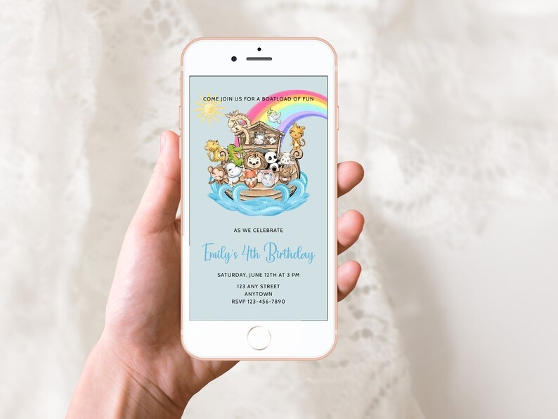noah's ark invitation template