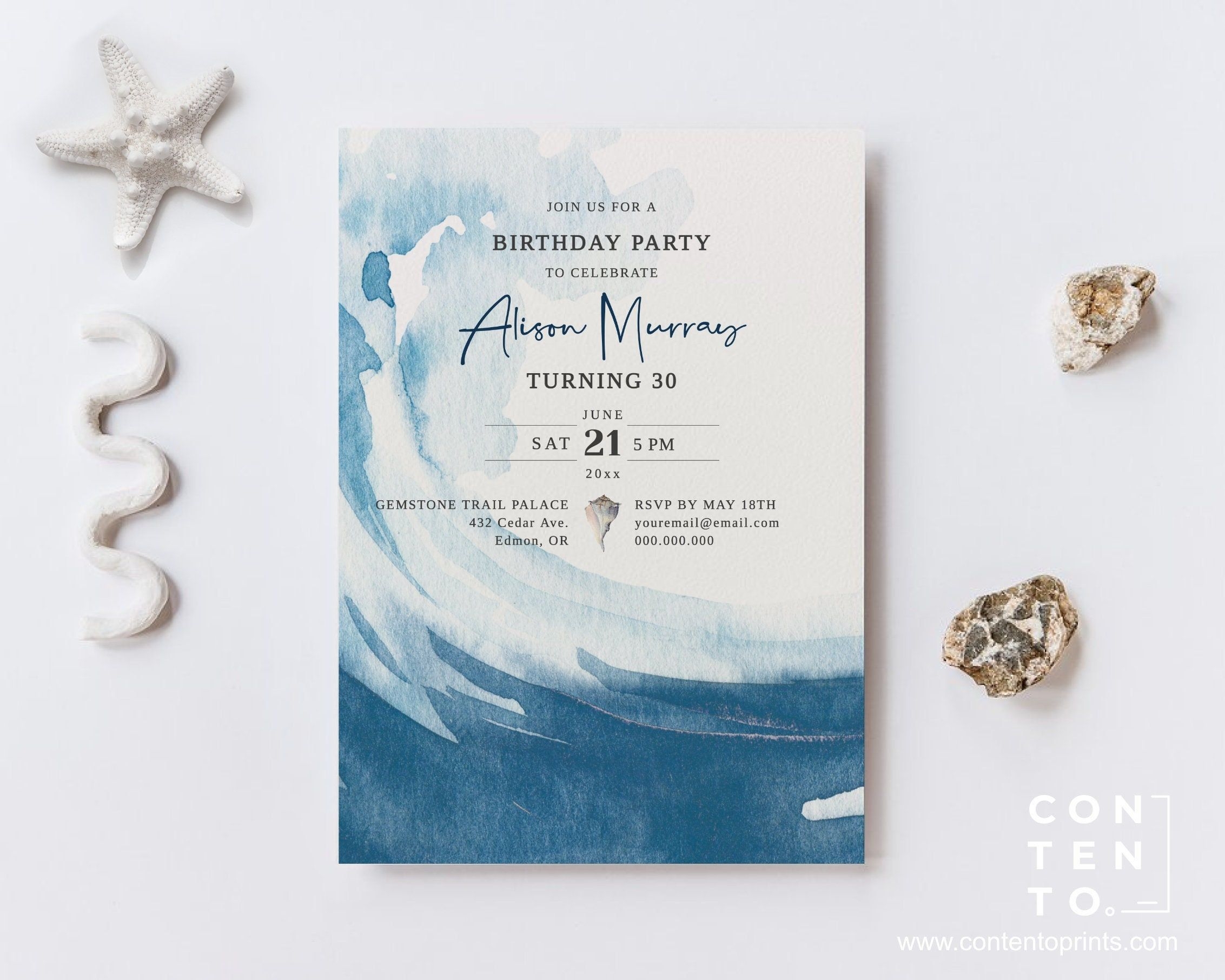 ocean invitation template