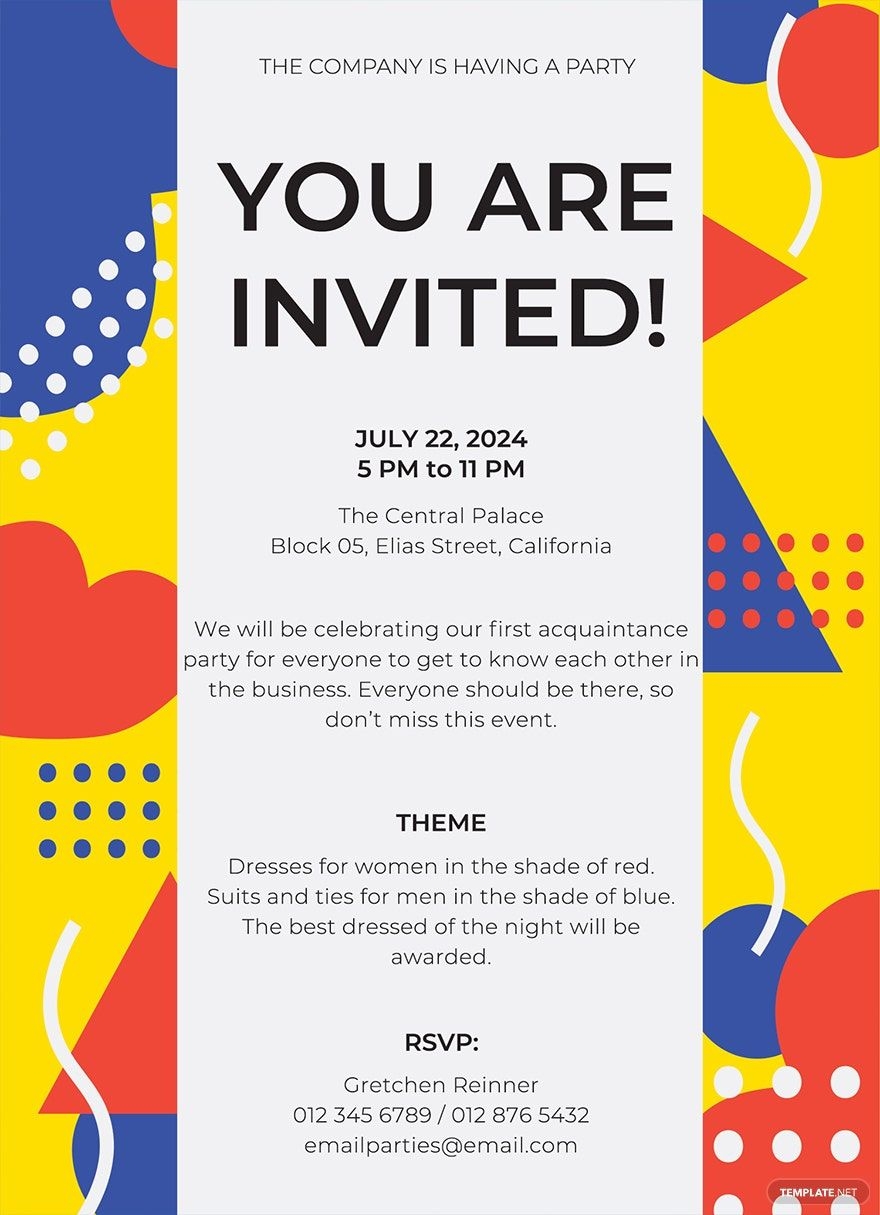 Editable Party Invitation Templates In Google Docs To Download