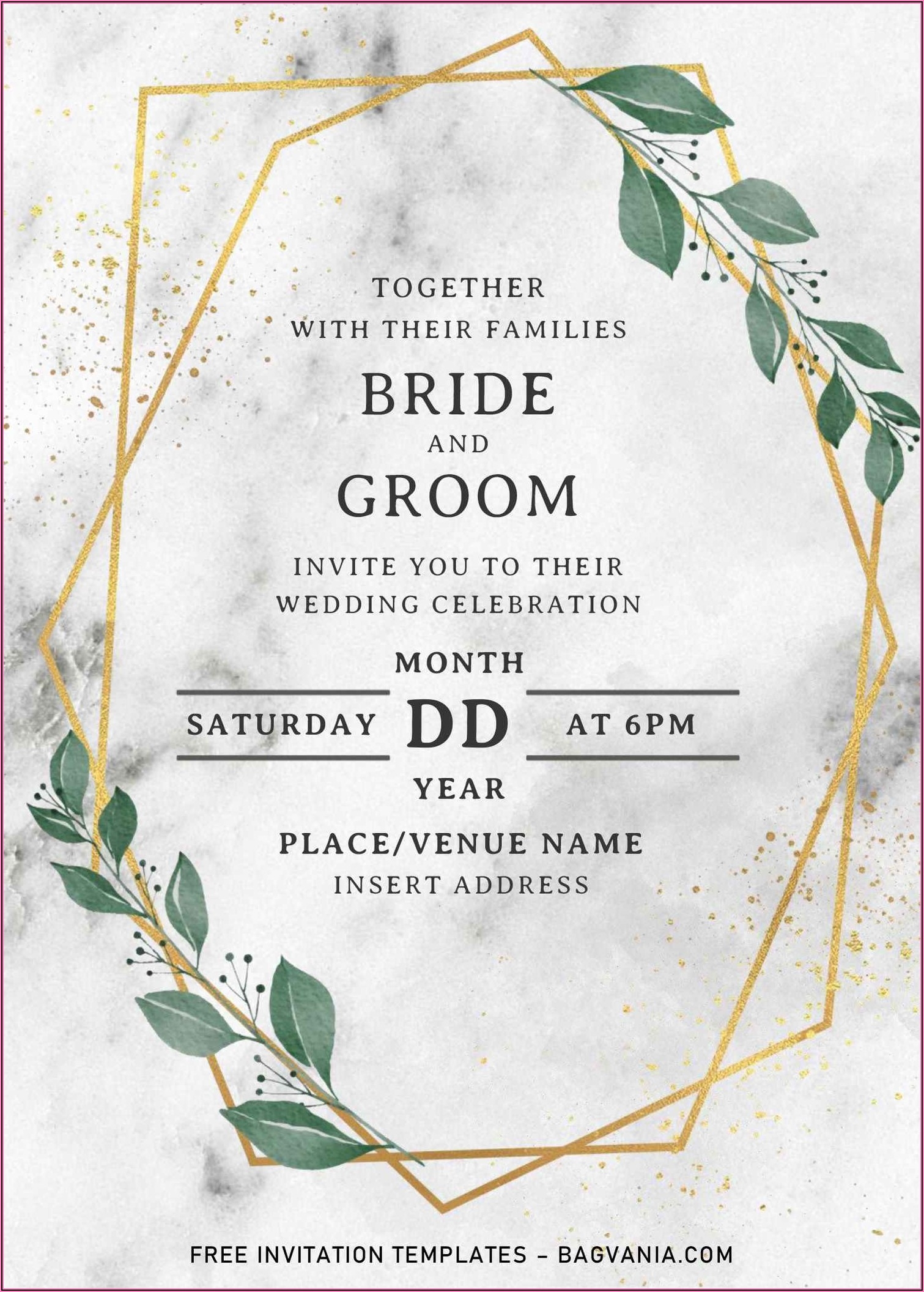 islamic wedding invitation templates free download