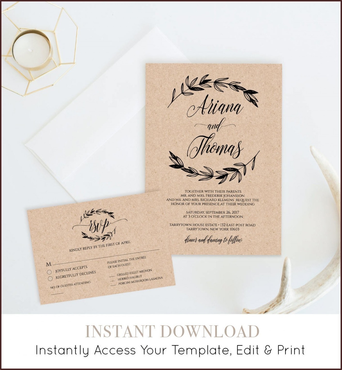 Editable Traditional Wedding Invitation Templates Free Download 