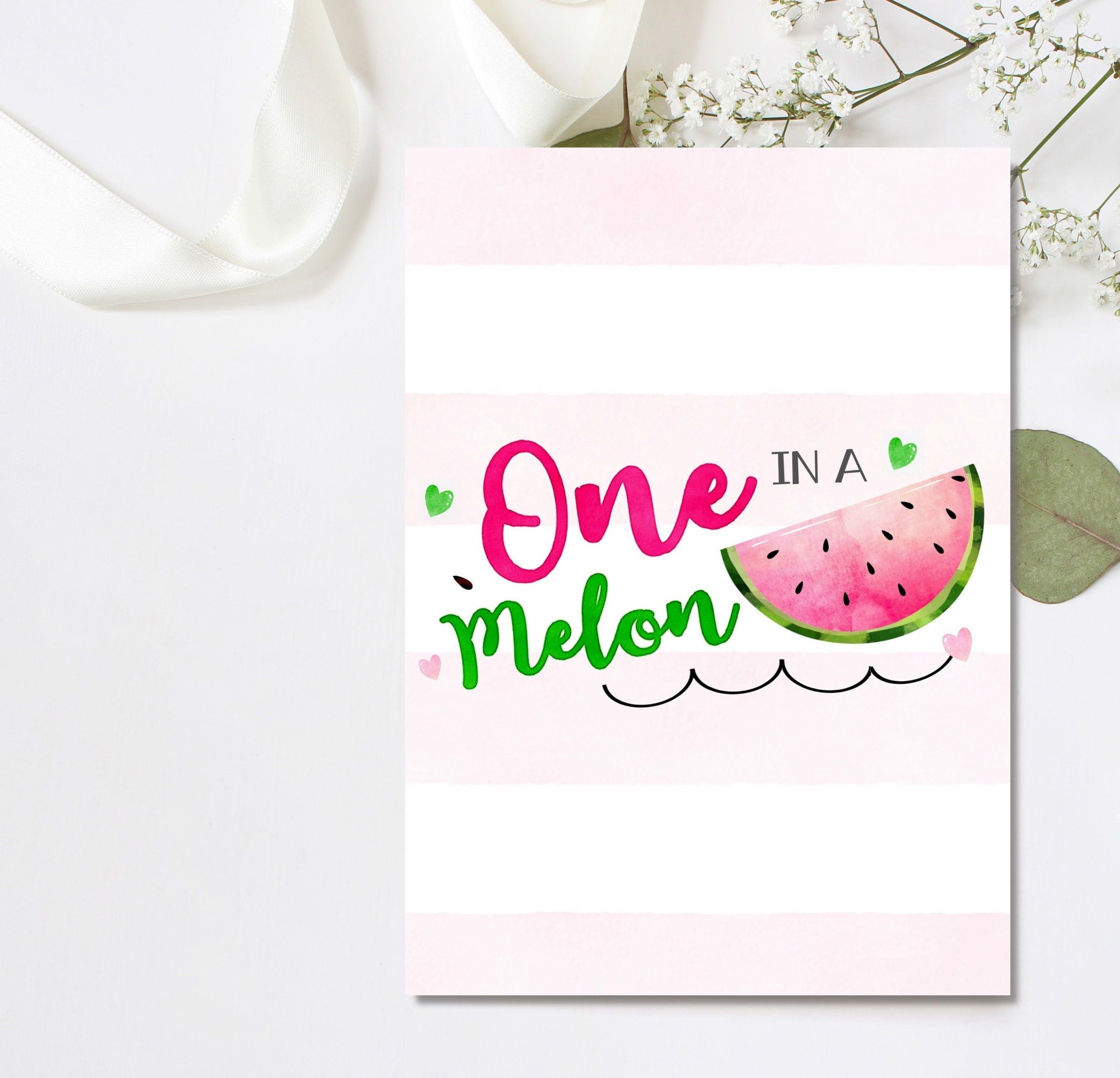 Editable Watermelon Invitation Watermelon Birthday Invitation One In 
