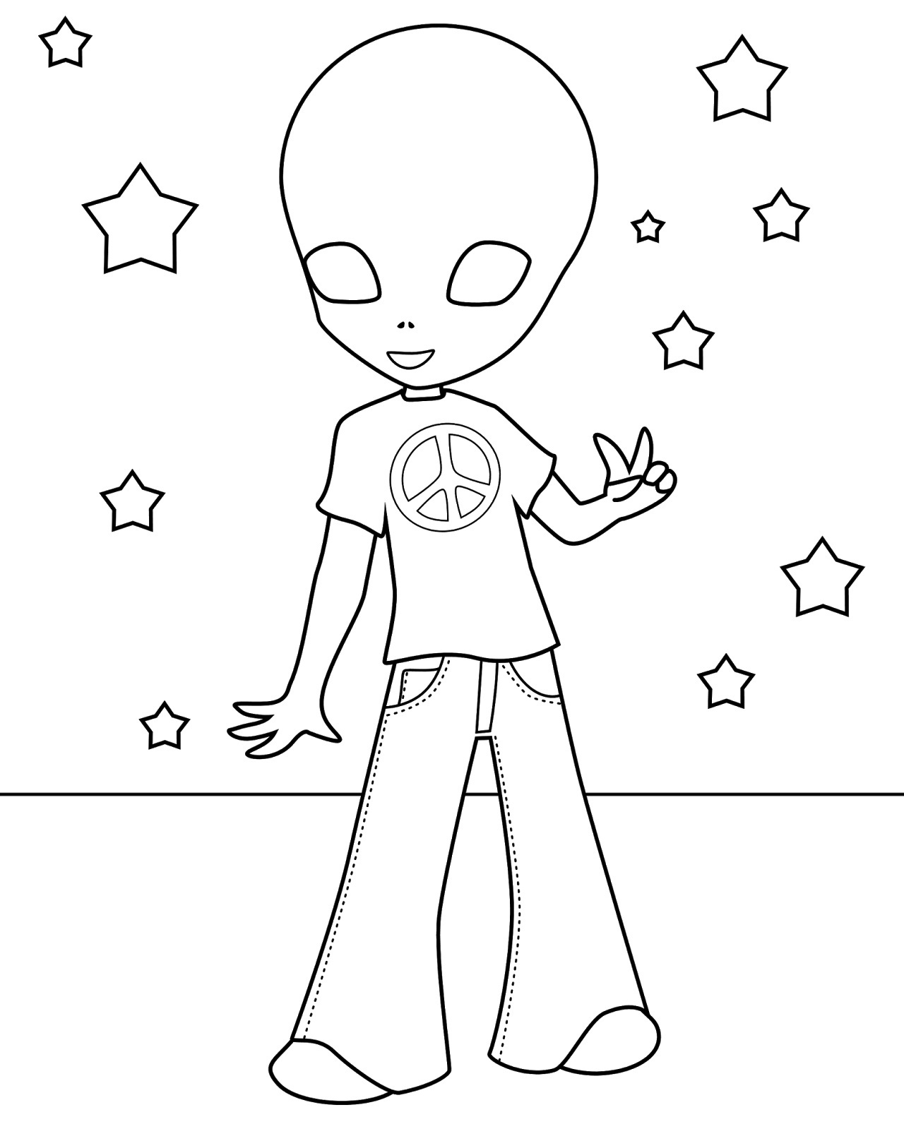 Effortfulg Aliens Coloring Pages